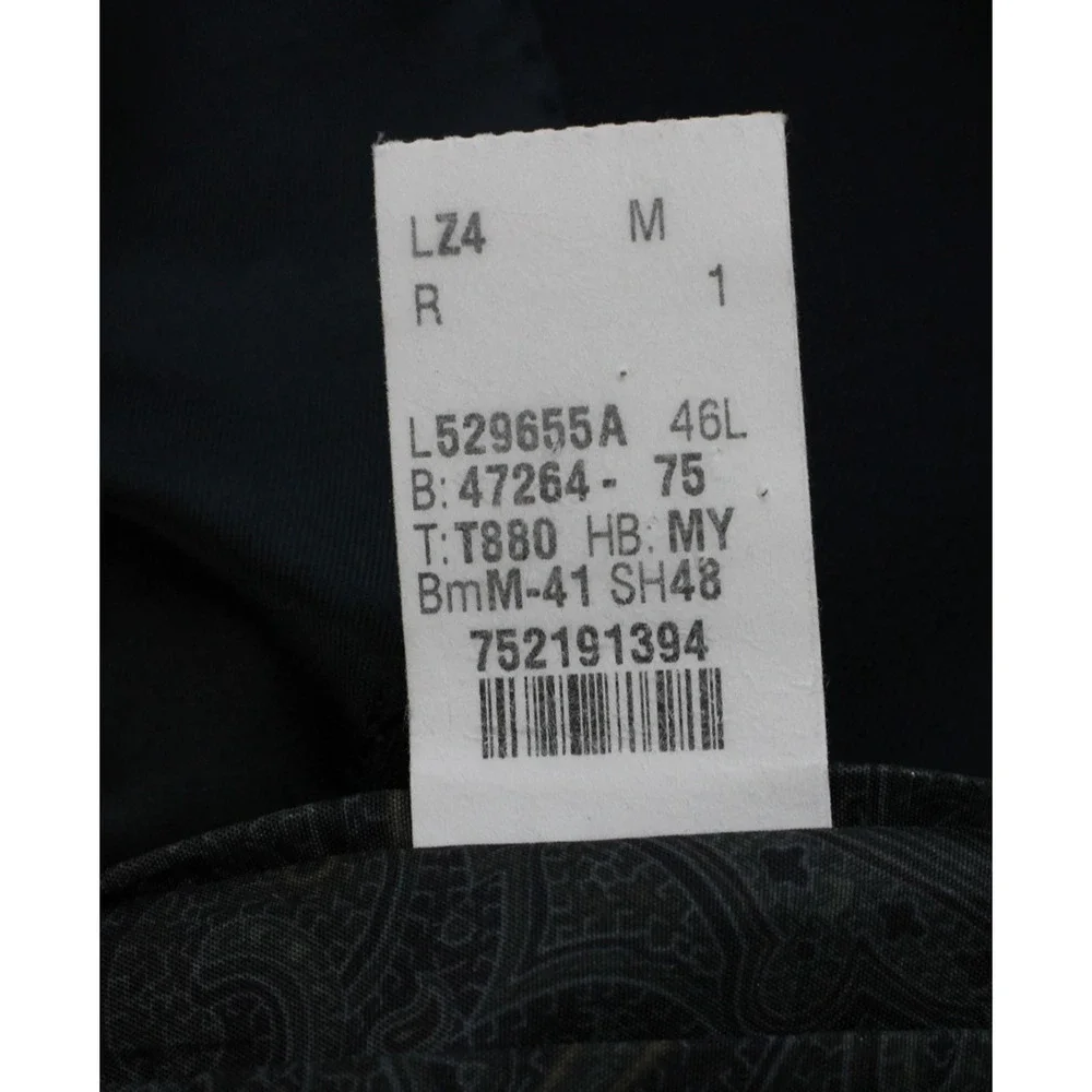 Lauren‎ Ralph Lauren Blazer Men's 46L Navy Blue 100% Wool Two Button